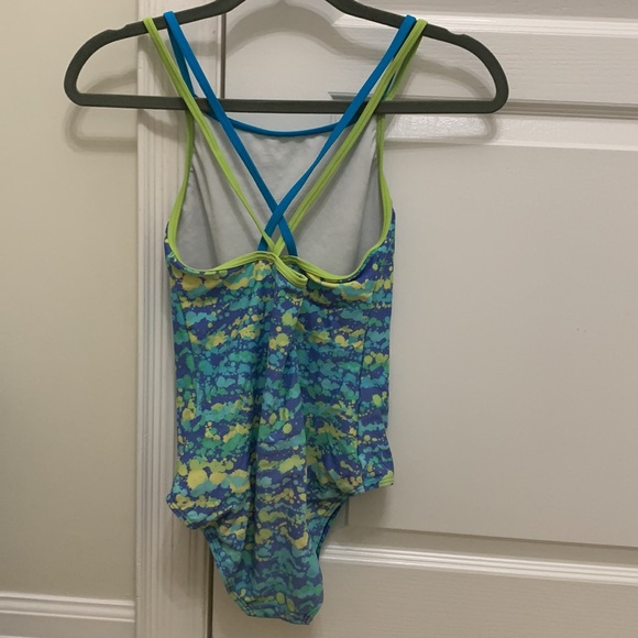 Bathing suit • splattered blue, green and yellow • - Picture 2 of 3